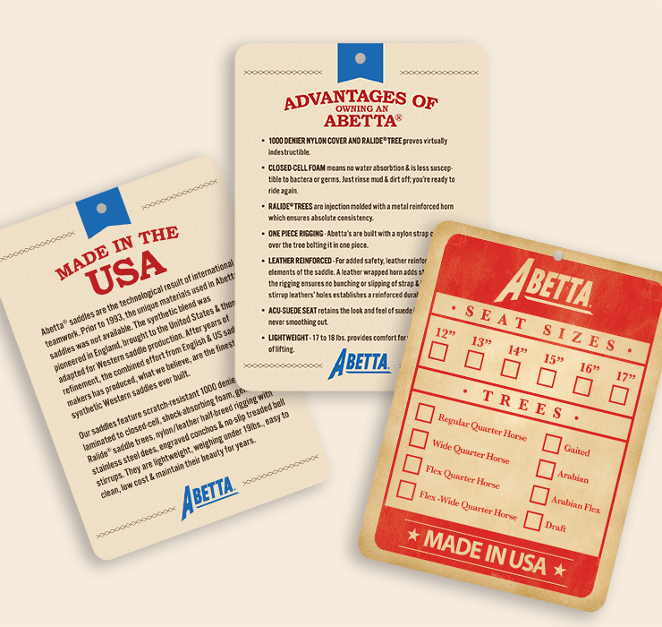 Abetta Saddle Tags